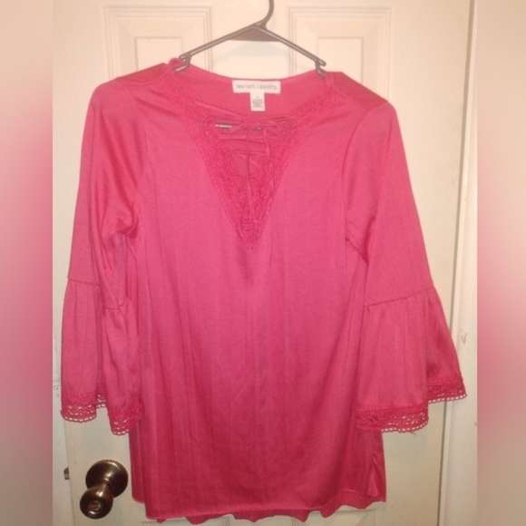 New York Laundry Tops - New York Laundry Pink Poets Style Top
